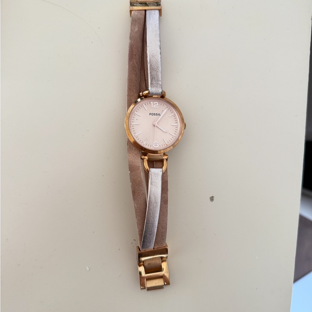 Fossil Gold and Tan Watch